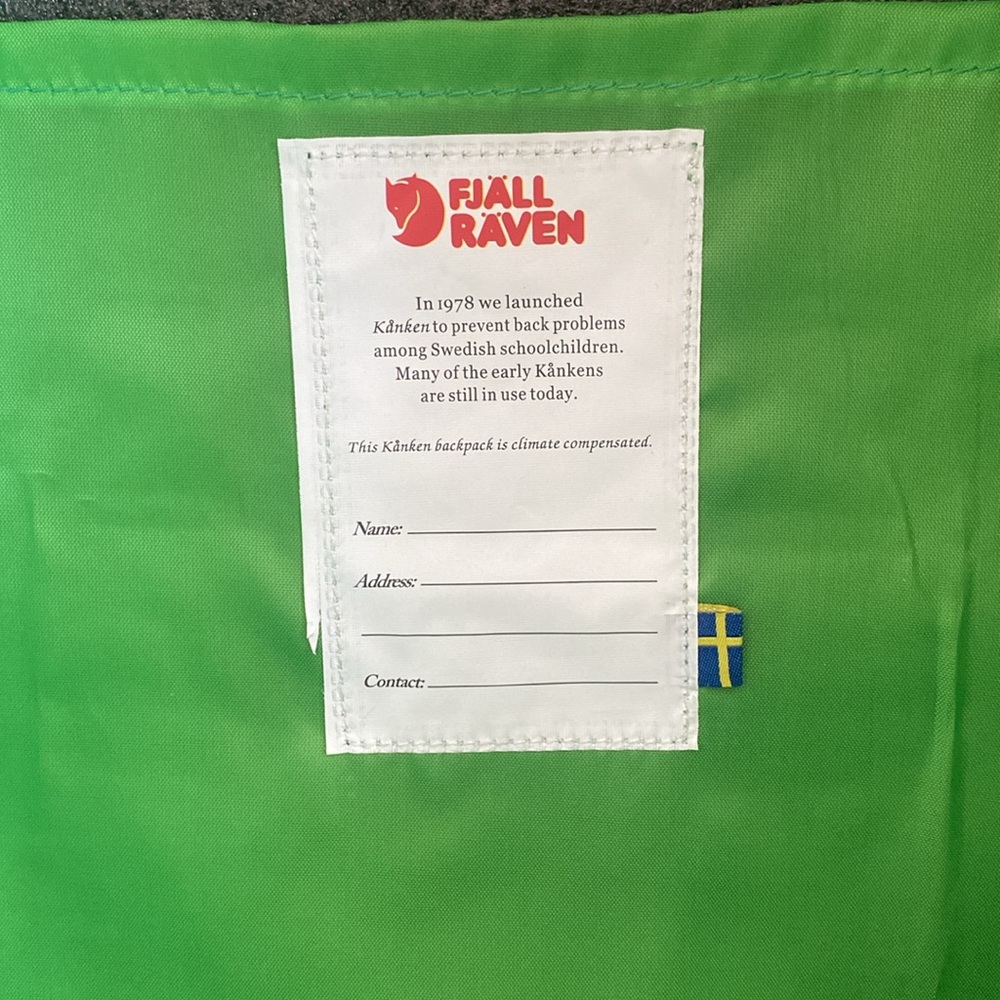 Light GREEN FJALLRAVEN KANKEN backpack - Picture 7 of 7
